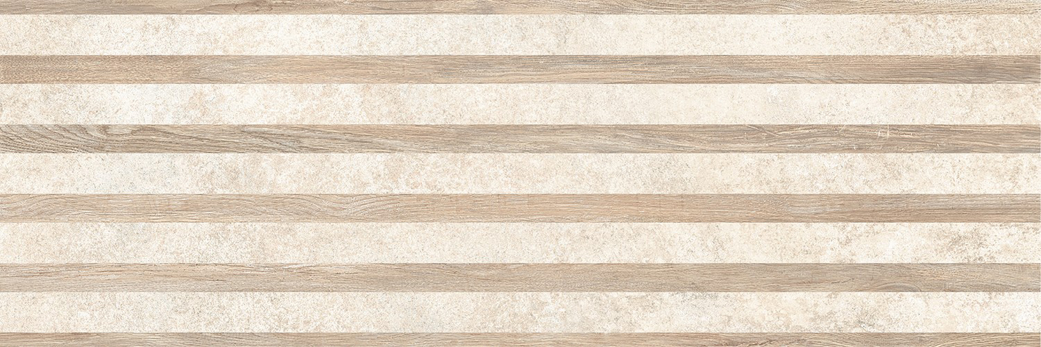 Декор Керамин Намиб 3Д матовый, ректифицированный, 30x90 бежевый