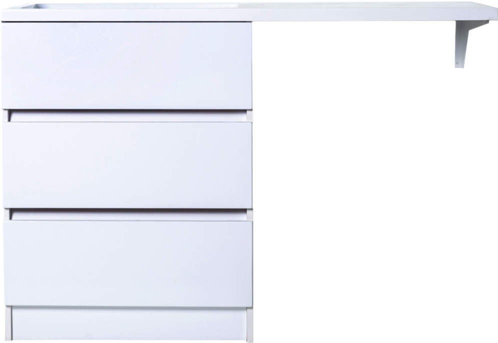 Тумба под раковину без столешницы Orange Sistema 70 L белый глянец, под стиральную машину