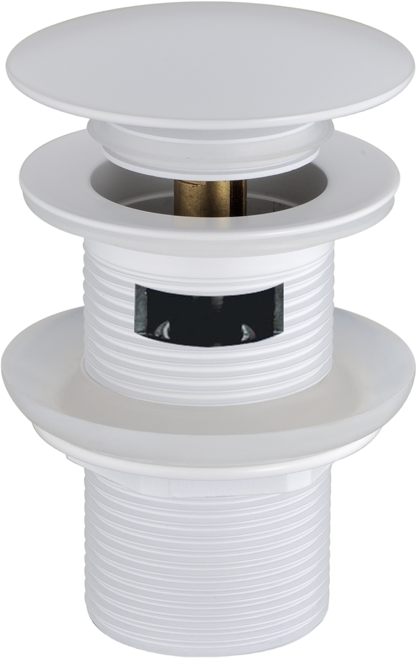 Донный клапан для раковины Boheme 612/2-MW с переливом, matt white