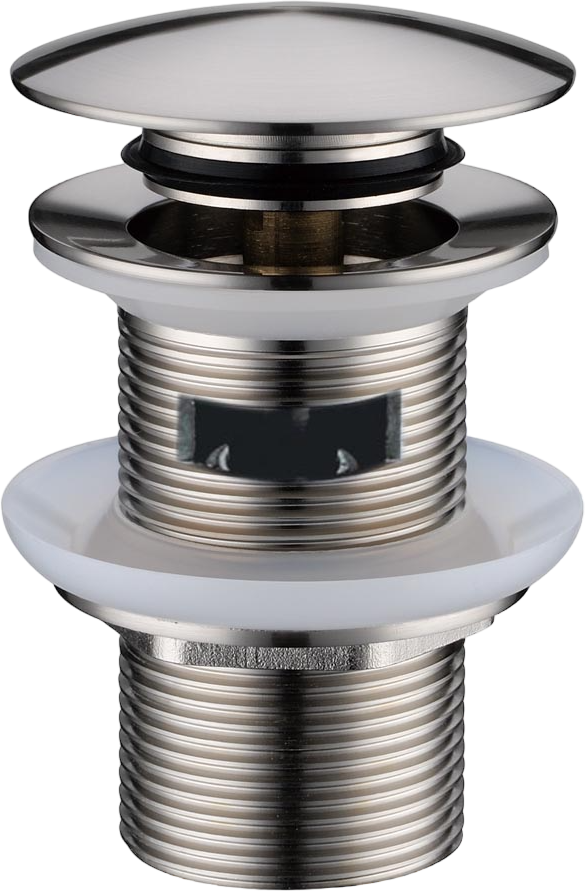 Донный клапан для раковины Boheme 612/2-NB с переливом, nickel brush