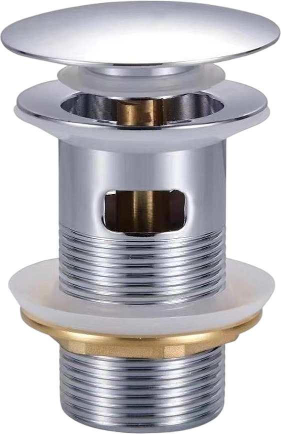 Донный клапан для раковины BOND BV0200 с переливом, хром