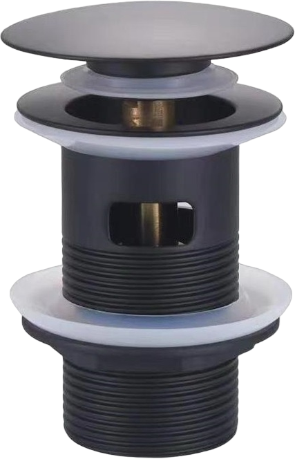 Донный клапан для раковины BOND BV0288 с переливом, черный