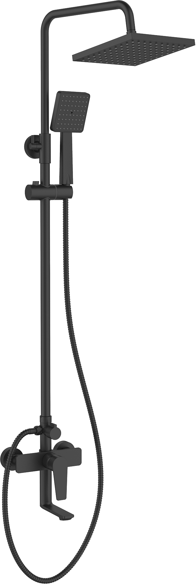 Душевая стойка Tokito Rain TOK-RAI-1014BL черная матовая