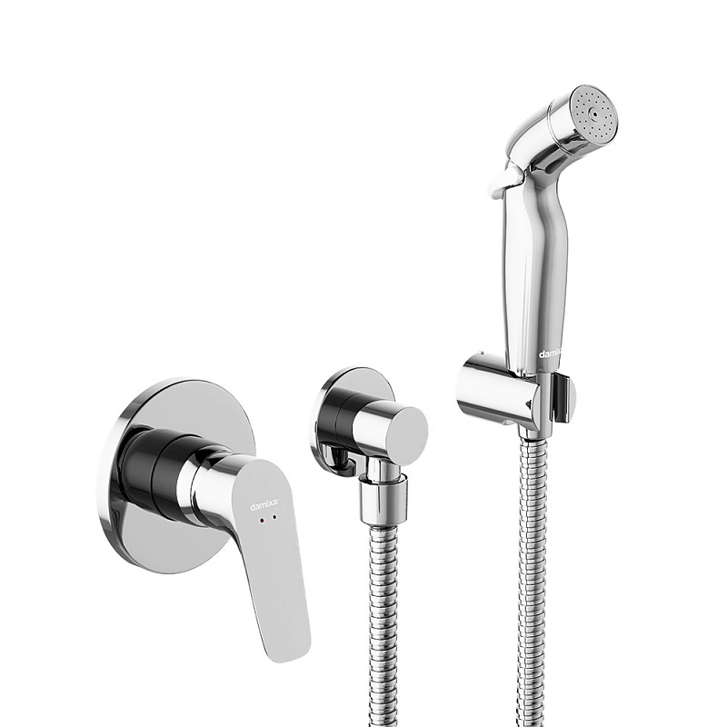 Гигиенический душ Damixa Jupiter 777510001 со смесителем, С ВНУТРЕННЕЙ ЧАСТЬЮ, хром