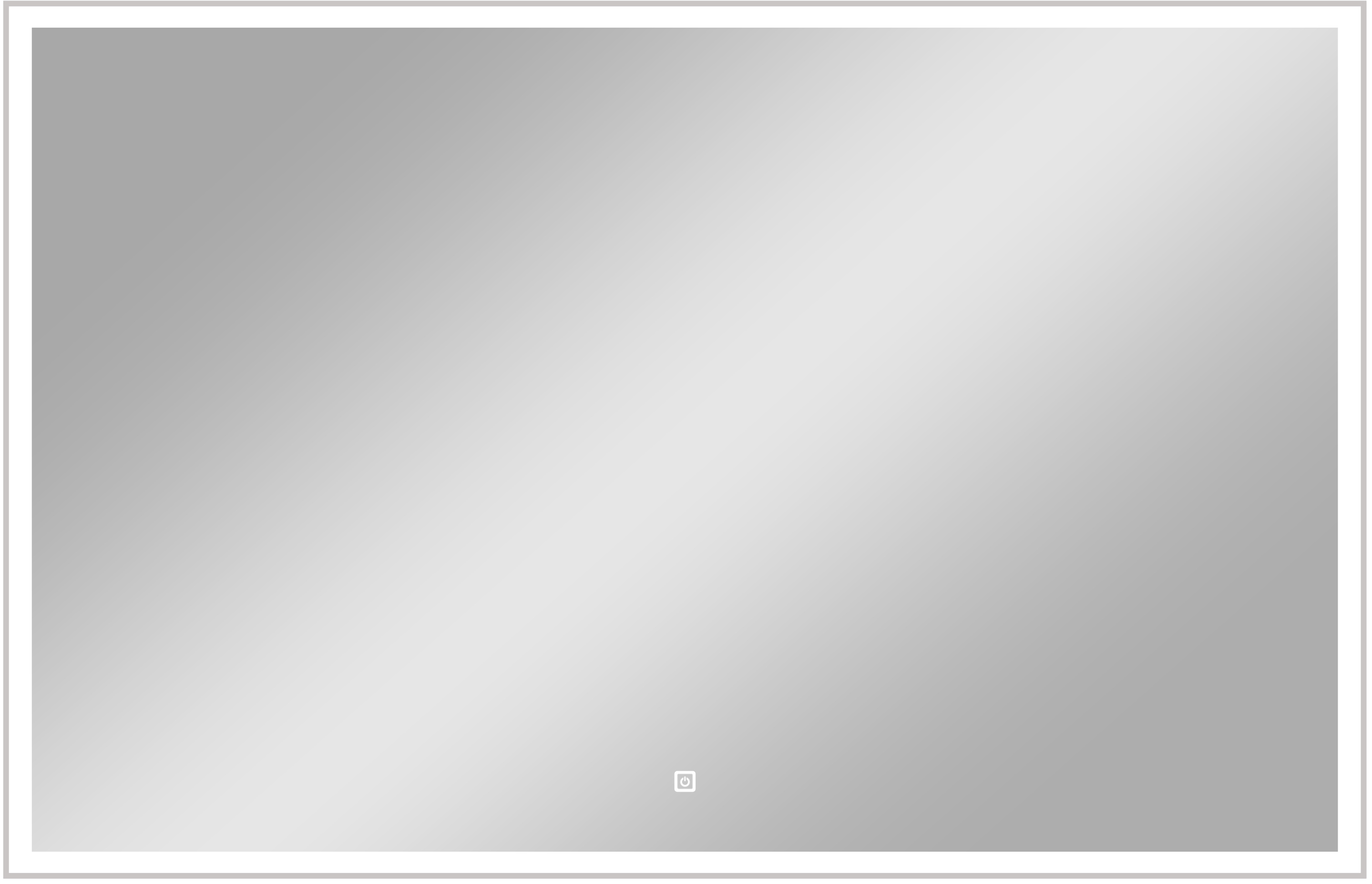 Зеркало CONTINENT Sting Silver 120х70 с подсветкой