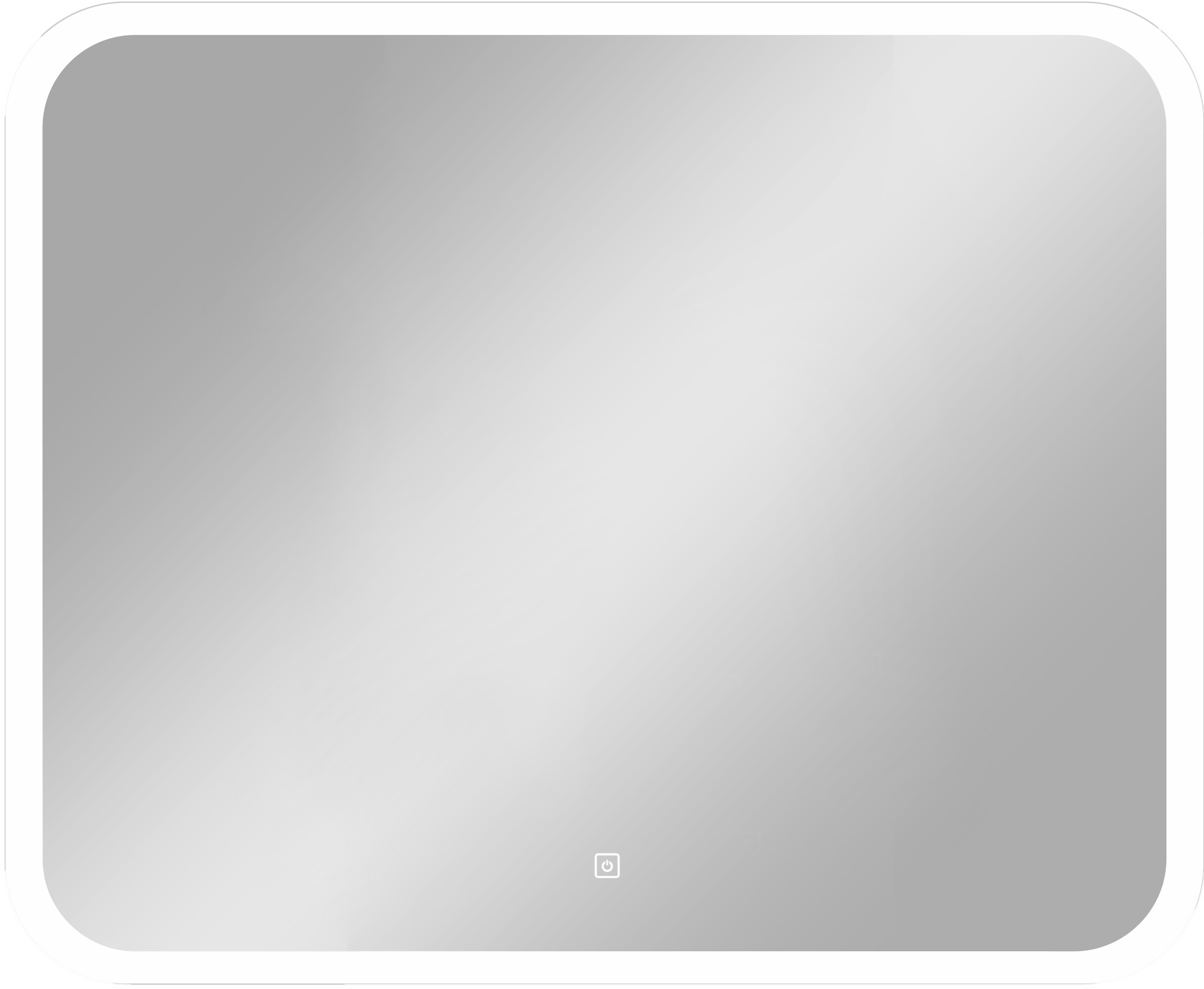 Зеркало CONTINENT Demure 90х80 с подсветкой