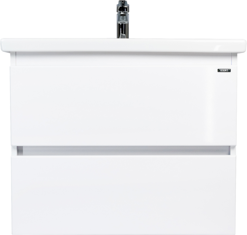 Тумба с раковиной VIANT Мальта 60 подвесная, белая