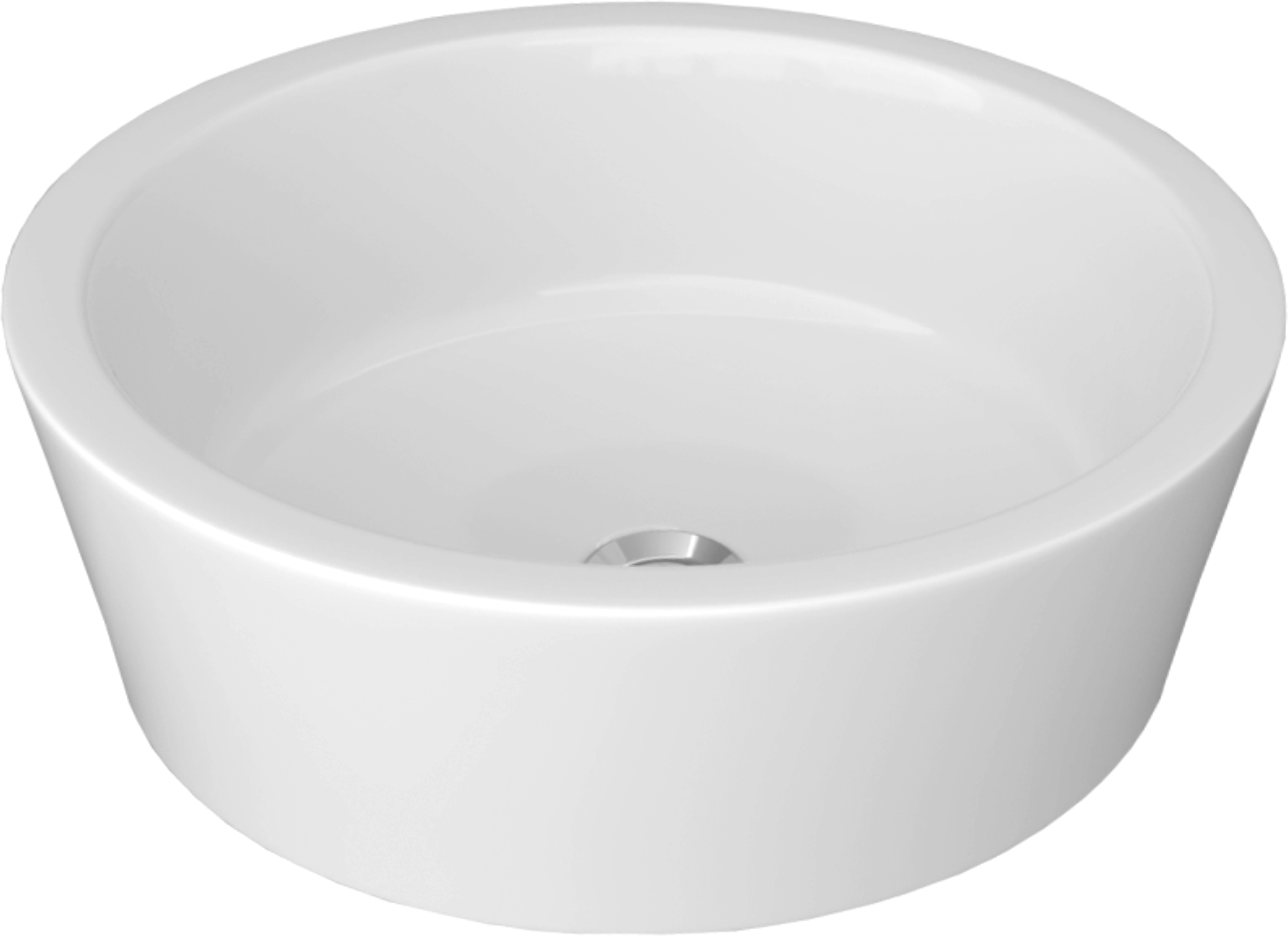 Накладная раковина Керамин Сканди 45 глянцевая белая, круглая