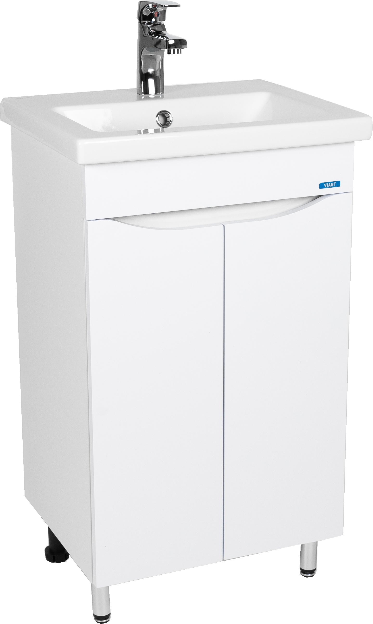 Тумба с раковиной VIANT Рим 50 напольная, белая, раковина Como