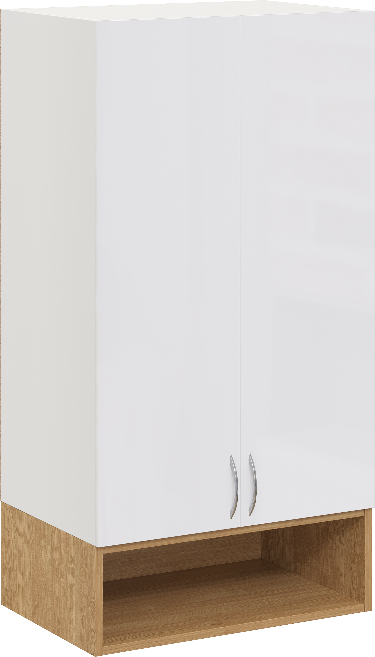 Шкаф над стиральной машиной DIWO Суздаль 60 навесной c полкой дуб вотан, белый