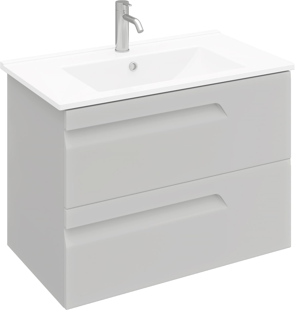 Тумба под раковину без столешницы Laparet Atlas 80 подвесная, кашемир матовый