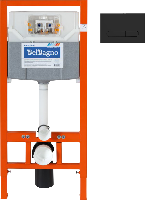 Инсталляция Инсталляция BelBagno BB001-120 + Кнопка Prospero BB007-PR-NERO.M черный матовый