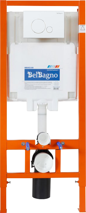 Инсталляция Инсталляция BelBagno BB002-80 + Кнопка Sfera BB014-SR-BIANCO белая