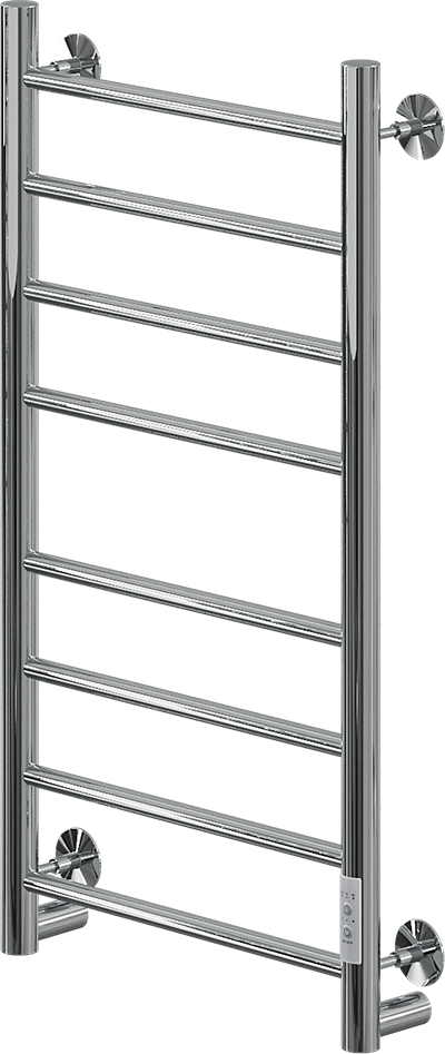Полотенцесушитель электрический Ника Way 2 80x45 см, подключение справа, слева, скрытое подключение справа, хром, лесенка