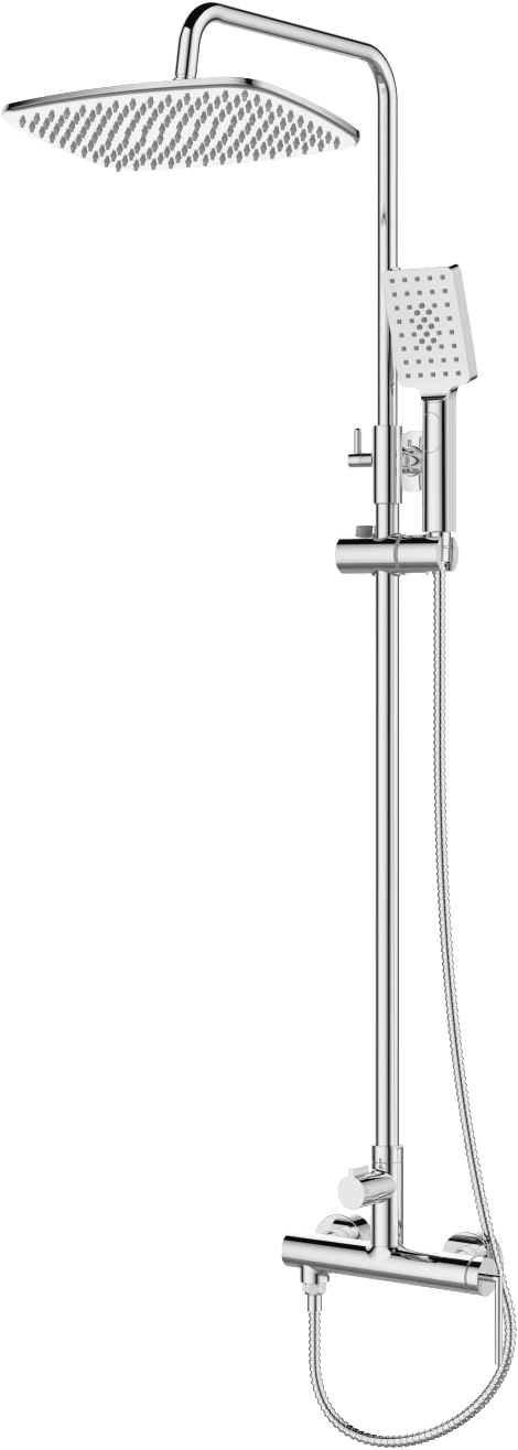 Душевая стойка BelBagno Acqua ACQUA-DOCM-CRM хром