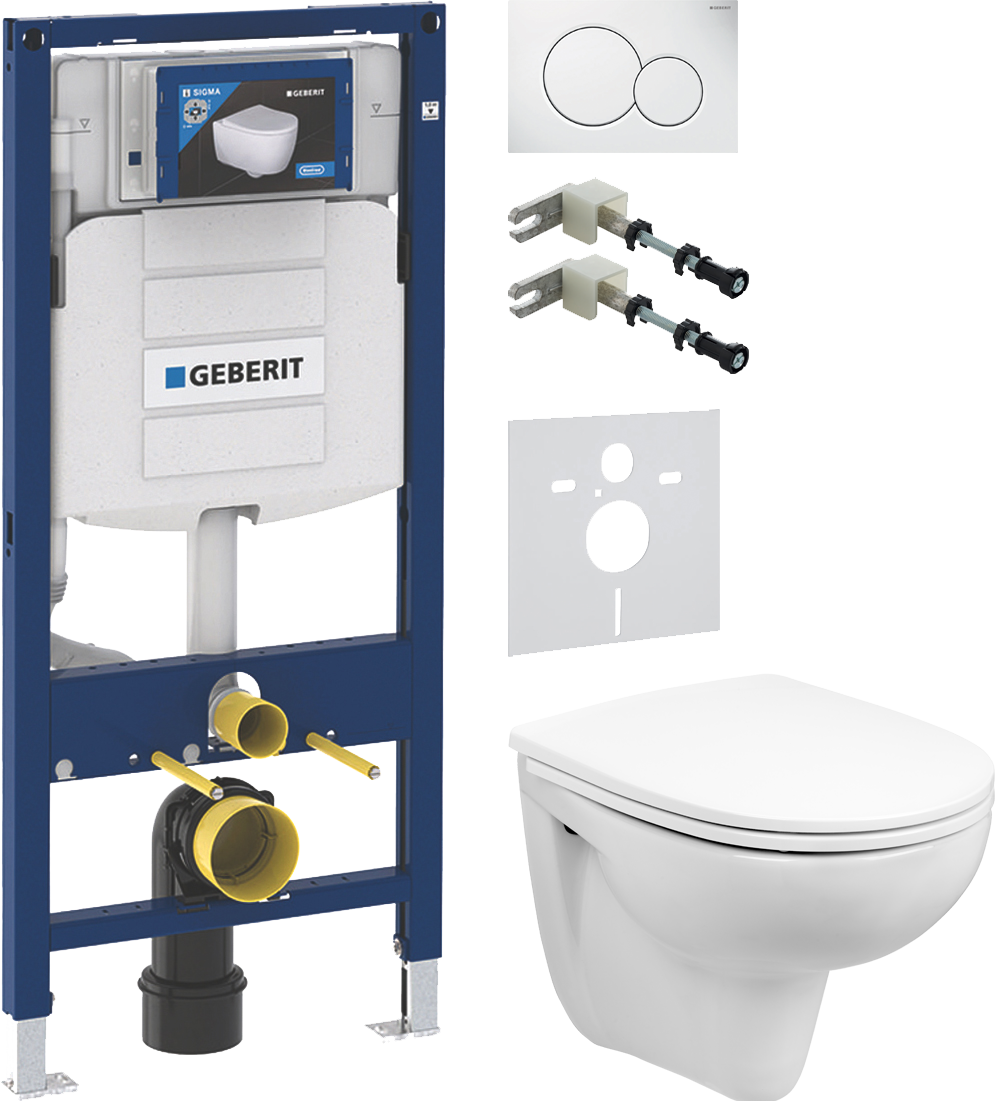 Комплект 5 в 1 Унитаз подвесной Wanfald Lauta 47302100005 + Звукоизоляция Geberit 156.050.00.1 + Инсталляция Duofix 111.300.00.5 + Кнопка Sigma 01 115.770.11.5 + Крепления 111.815.00.1