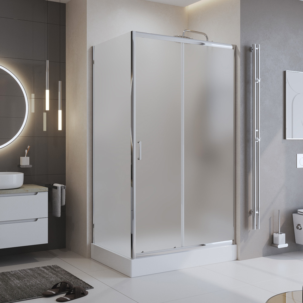 Душевой уголок BelBagno Uno 195 AH 1 120/90 P Cr профиль хром, стекло punto