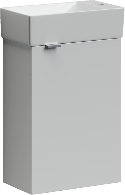 Тумба с раковиной Sancos Mini 35 R подвесная, белый глянец