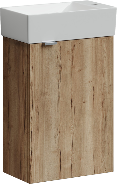 Тумба с раковиной Sancos Mini 35 R подвесная, дуб галифакс натуральный