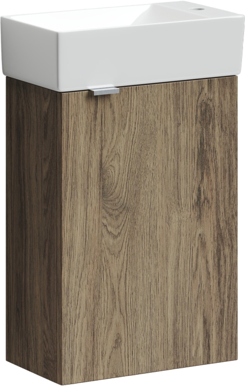 Тумба с раковиной Sancos Mini 35 R подвесная, дуб чарльстон