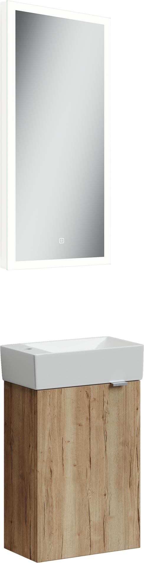 Мебель для ванной комнаты Sancos Mini 35 L подвесная, дуб галифакс натуральный