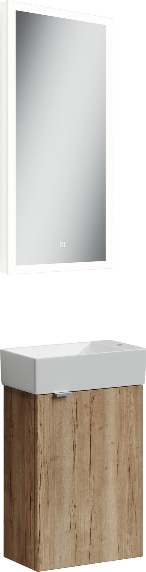 Мебель для ванной комнаты Sancos Mini 35 R подвесная, дуб галифакс натуральный