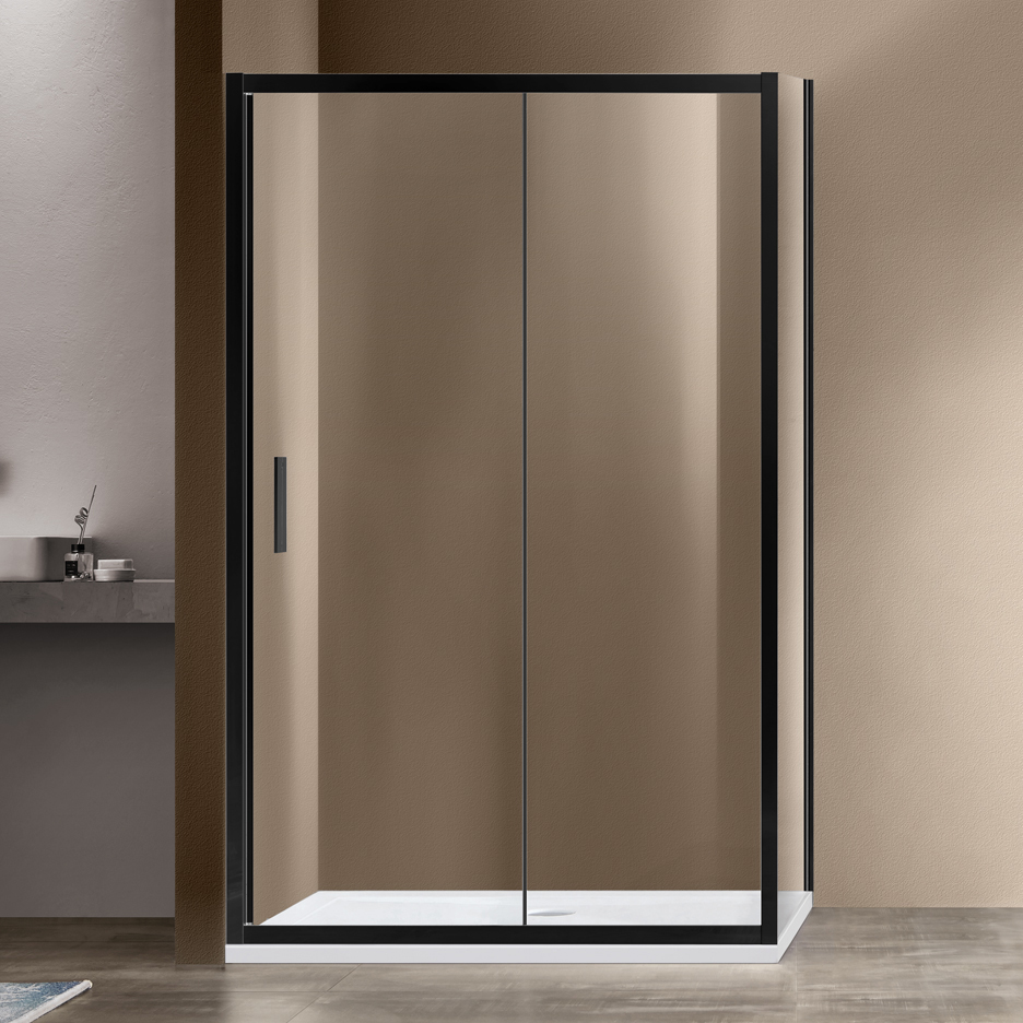Душевой уголок Vincea Garda VSR-1G9015CLB 150x90 см, профиль черный, стекло прозрачное