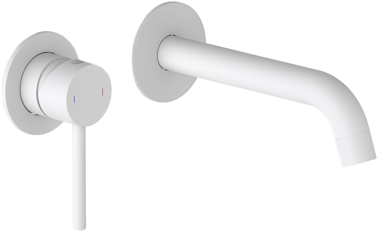 Смеситель для раковины Timo Saona 2372/16SM С ВНУТРЕННЕЙ ЧАСТЬЮ, матовый белый