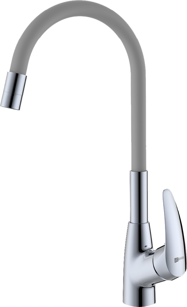 Смеситель для кухни Lemark Linara LM0415C-Gray с гибким изливом