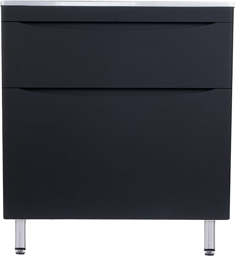 Тумба под раковину без столешницы Style Line Бергамо Мини 90 Люкс Plus напольная, антискрейтч черная