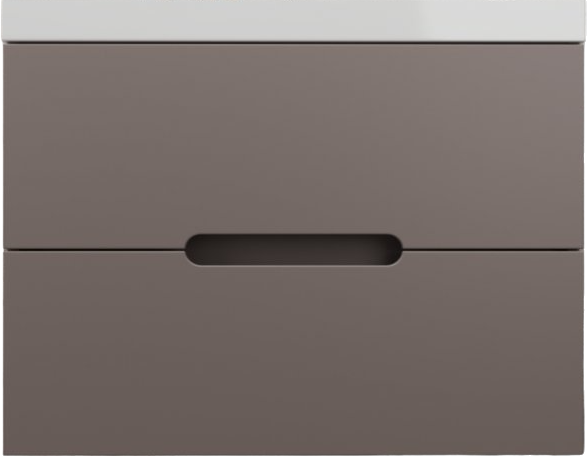 Тумба под раковину без столешницы Style Line Матис 80 подвесная, тауп темный