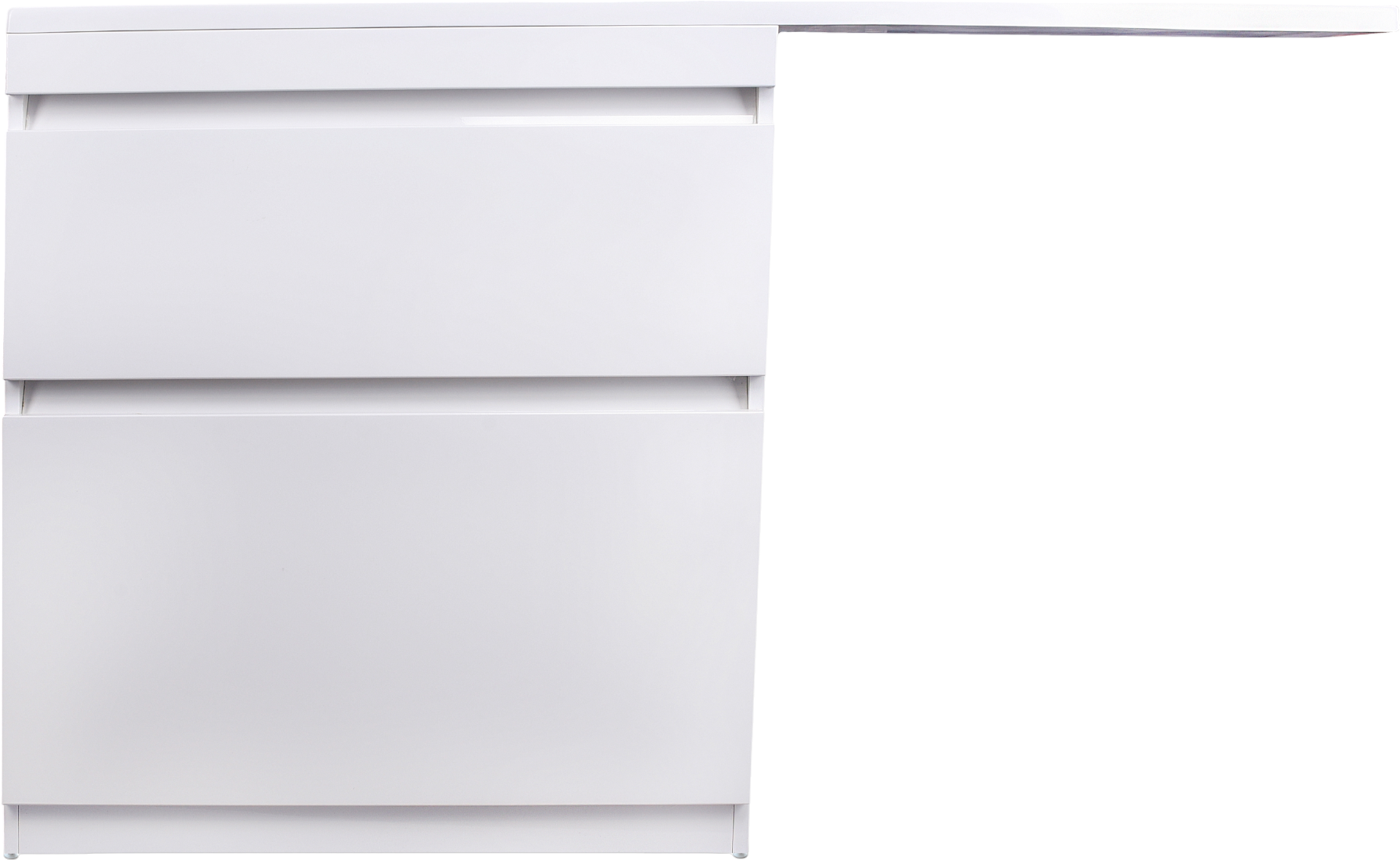 Тумба с раковиной Style Line Даллас 140 Люкс Plus L напольная, 2 ящика, эмаль