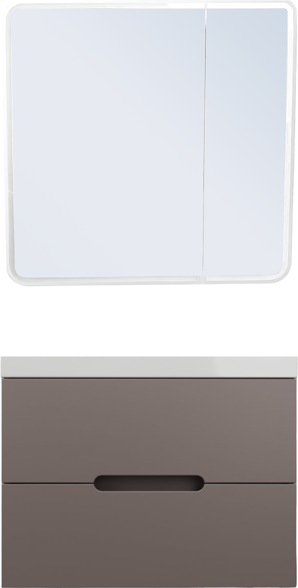 Мебель для ванной комнаты Style Line Матис 80 подвесная, тауп темный