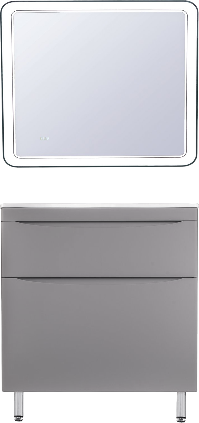 Мебель для ванной комнаты Style Line Бергамо Мини 90 Люкс Plus напольная, антискрейтч серая