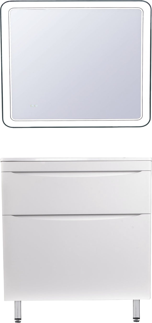 Мебель для ванной комнаты Style Line Бергамо Мини 90 Люкс Plus напольная, антискрейтч белая