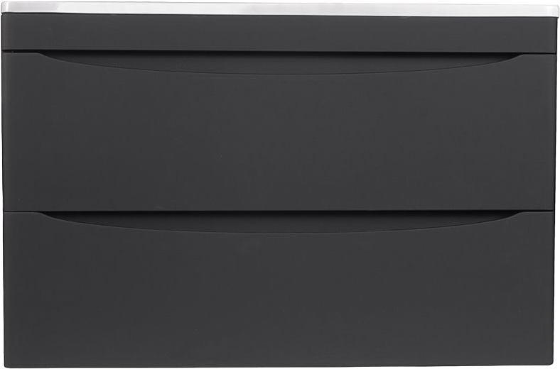 Тумба с раковиной Style Line Бергамо Мини 90 Люкс Plus подвесная, антискрейтч черная