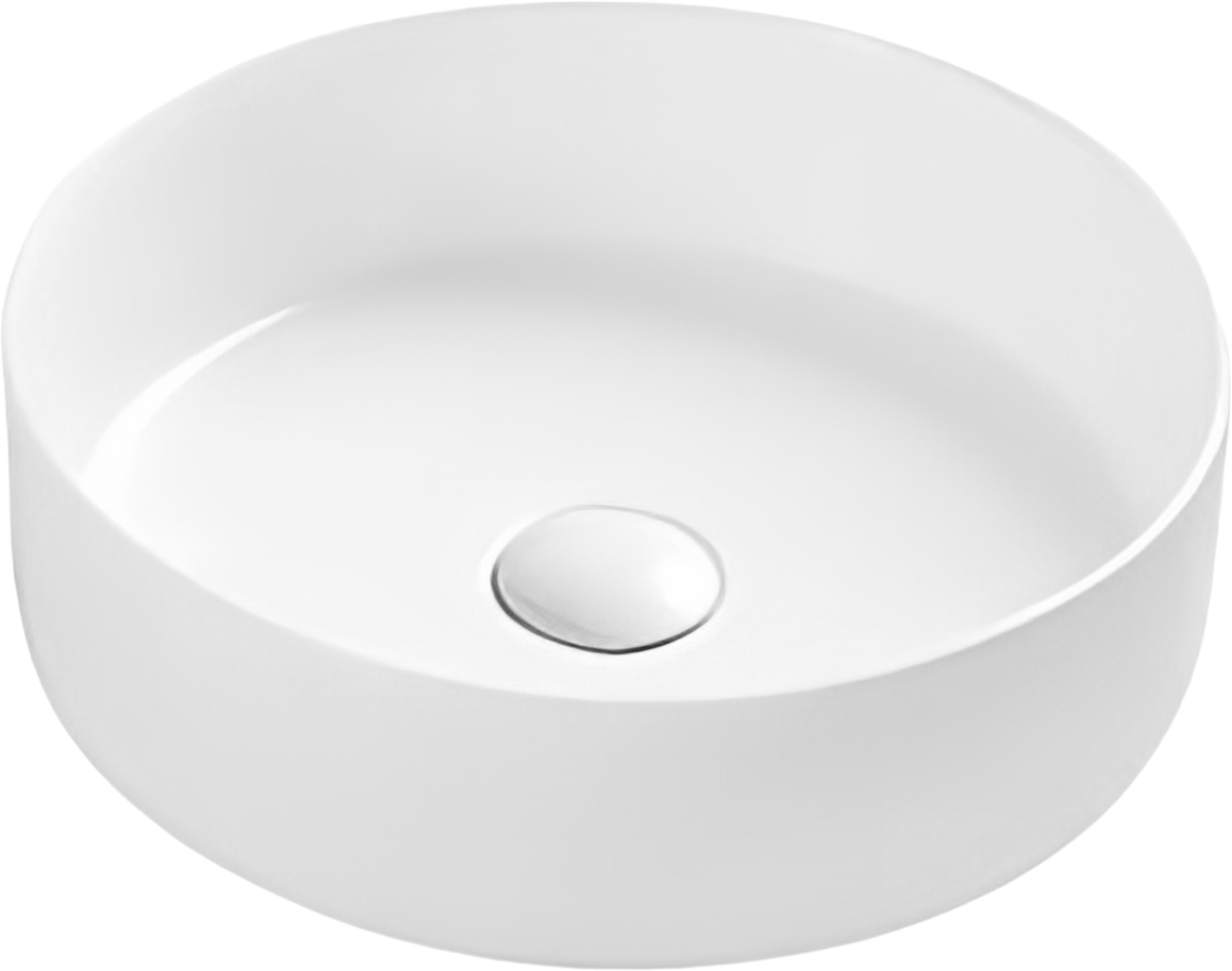 Накладная раковина D&K Matrix 36 глянцевая белая, круглая