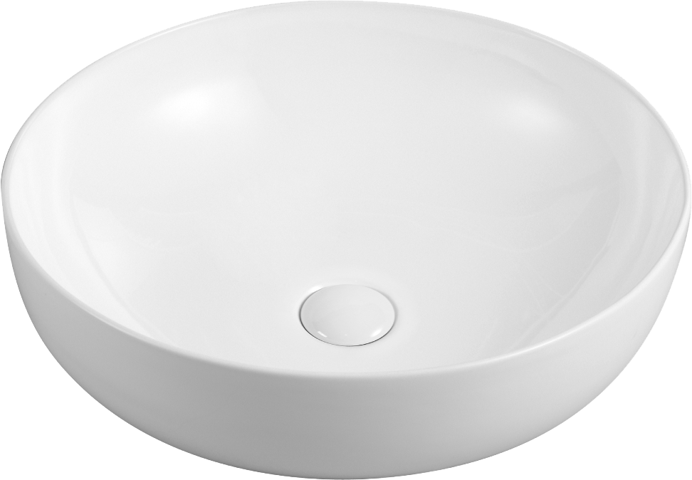 Накладная раковина Orange B07-420W 42 глянцевая белая, круглая