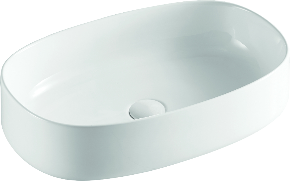 Накладная раковина Orange B07-540W 54 глянцевая белая, овальная