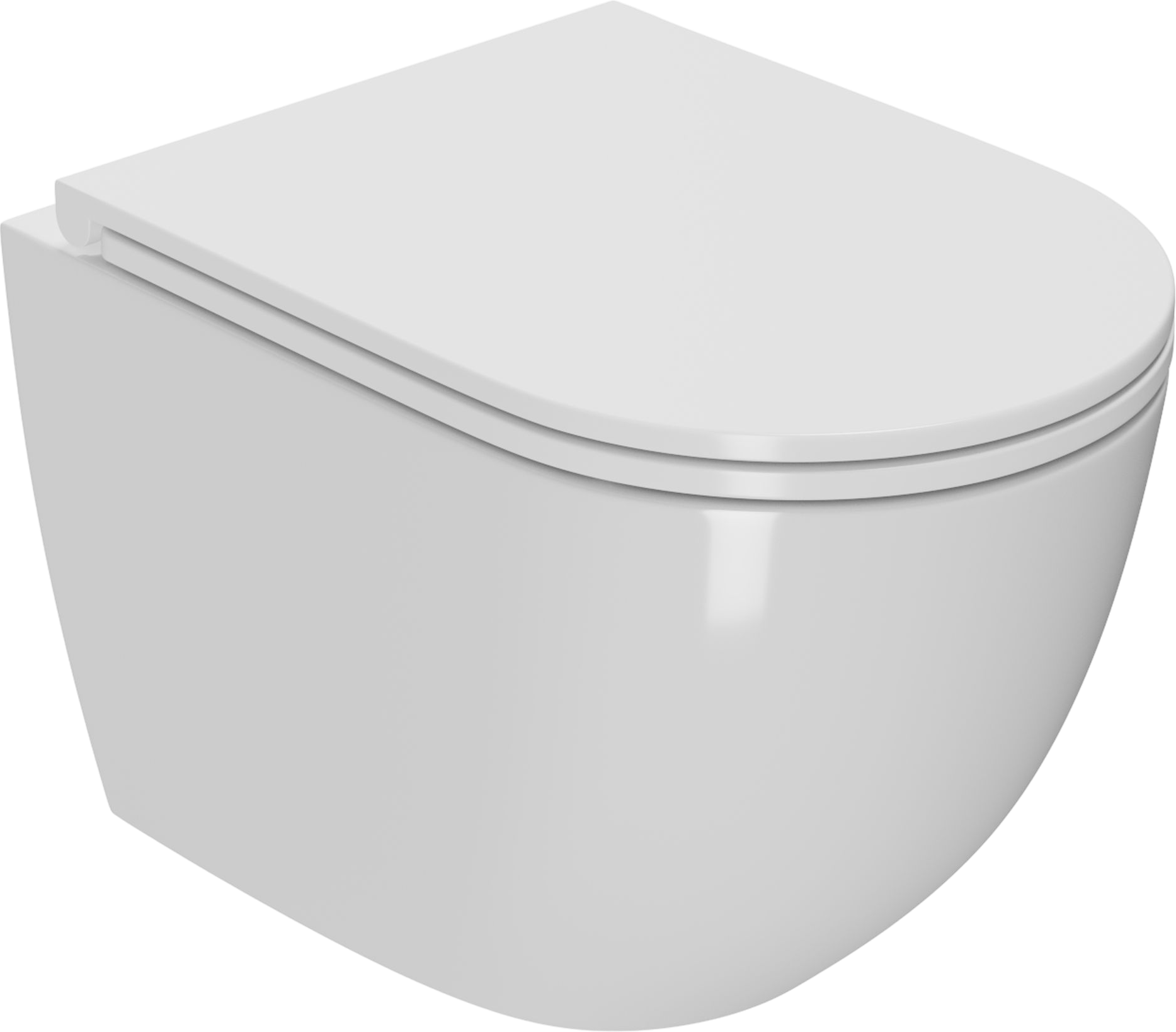 Унитаз подвесной Bauedge Bau Dream Hurricane-2 с микролифтом, безободковый, белый