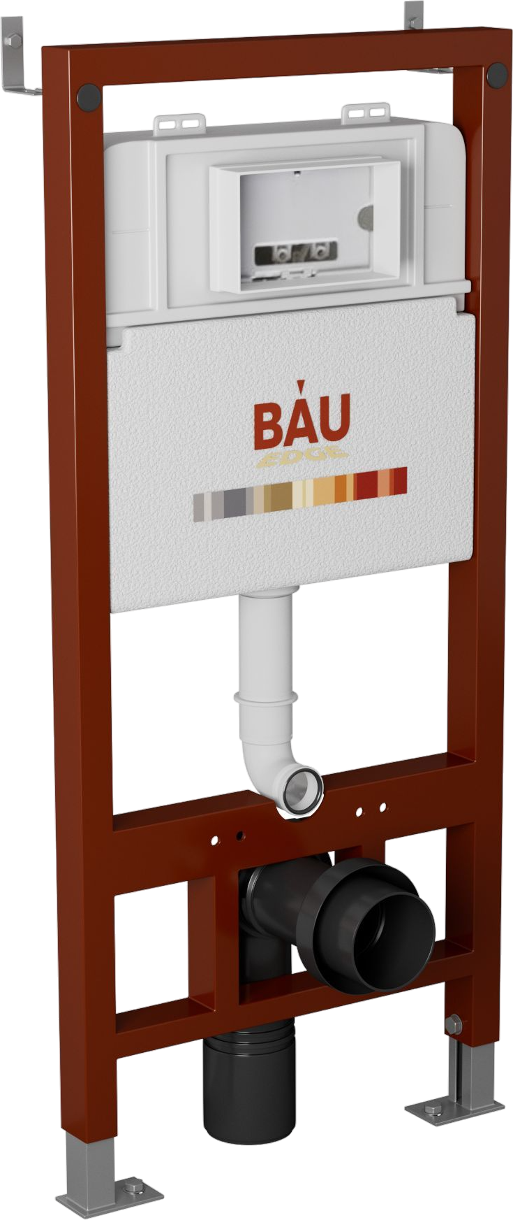 Инсталляция для унитаза Bauedge Pro Q111300 крепление к полу и стене, бесшумная