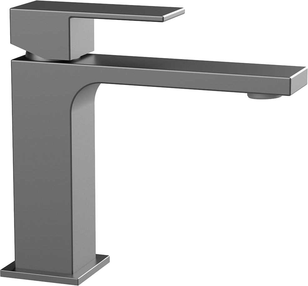 Смеситель для раковины Vincea Cube VBF-1C01GM вороненая сталь