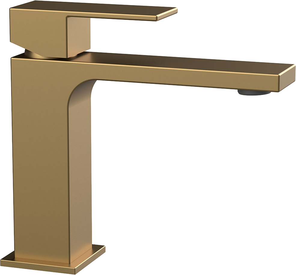 Смеситель для раковины Vincea Cube VBF-1C01BG брашированное золото