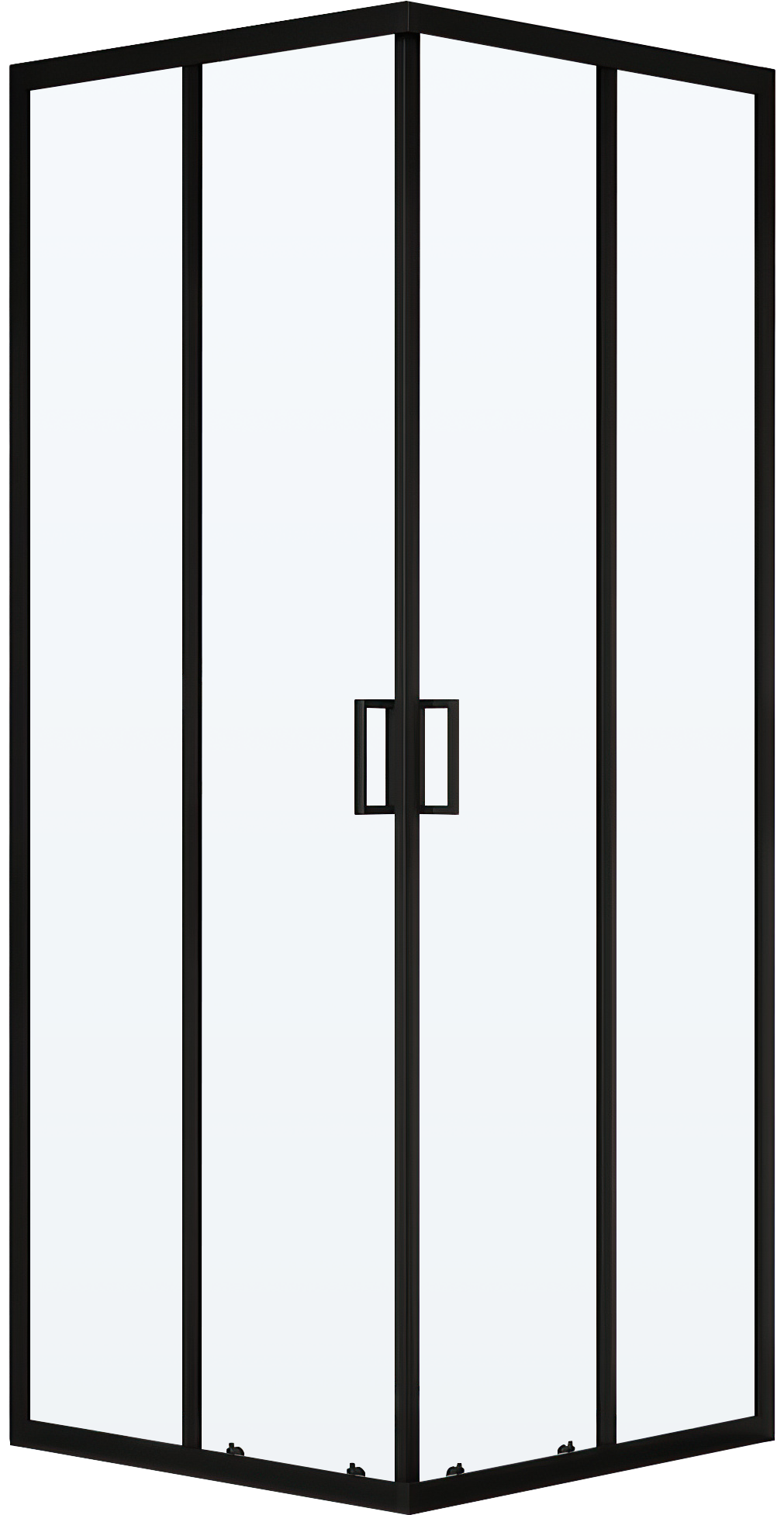 Душевой уголок Vincea City VSS-5CT8010CLB 100х80 см, профиль черный, стекло прозрачное