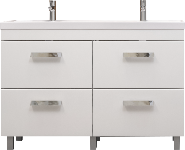 Тумба под раковину без столешницы Velvex Orlando 120 белая матовая