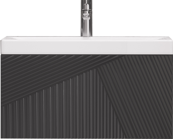 Тумба под раковину без столешницы Velvex Edge 70.1Y подвесная, графит