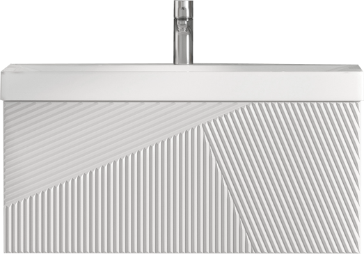 Тумба под раковину без столешницы Velvex Edge 80.1Y подвесная, белая