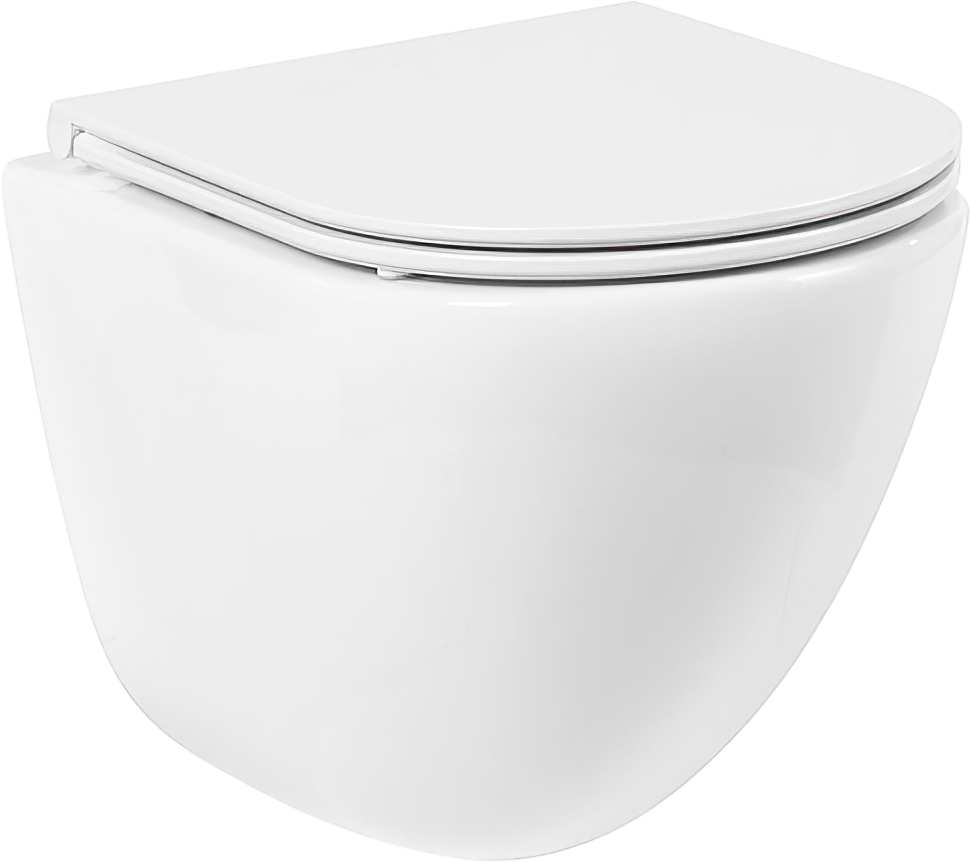 Унитаз подвесной BelBagno Amanda BB051CHR BB870SC с микролифтом, безободковый