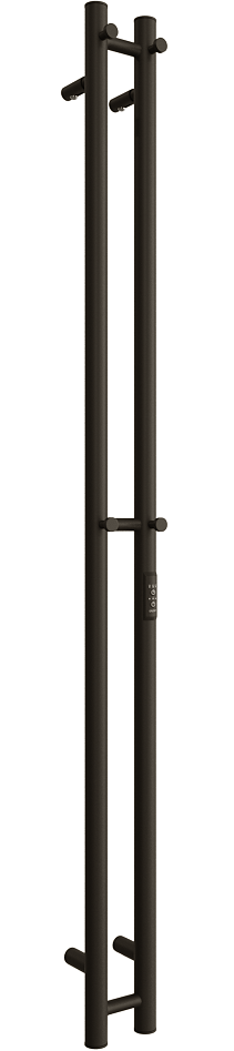 Полотенцесушитель электрический Двин X-2 neo 4657795059964 140x10 см, подключение справа, слева, матовый черный, I-образный