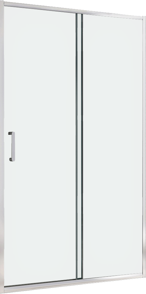 Душевая дверь в нишу Abber Schwarzer Diamant AG301105 110 см, профиль хром, стекло прозрачное